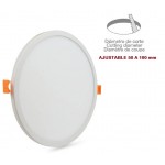 Downlight panel LED Redondo 115mm Blanco 8W, Corte ajustable 50 a 100mm